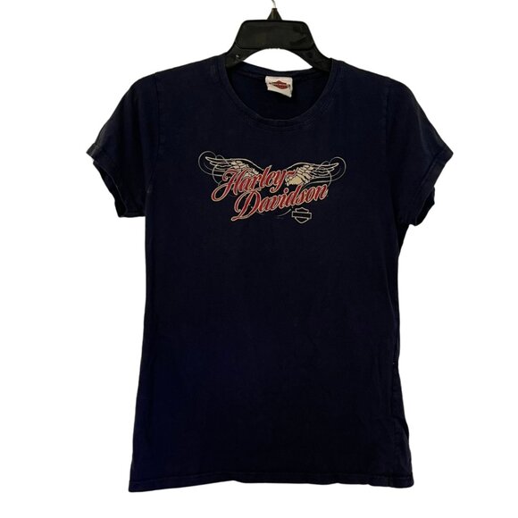 Vintage Harley-Davidson San Diego California Wing Graphic Baby Tee Women’s XL - Picture 1 of 6